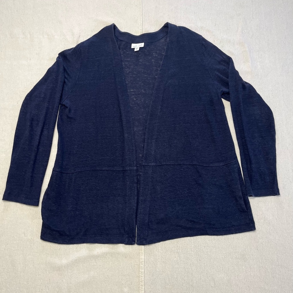 J. Jill Navy Blue Crew Neck Sweater Size M